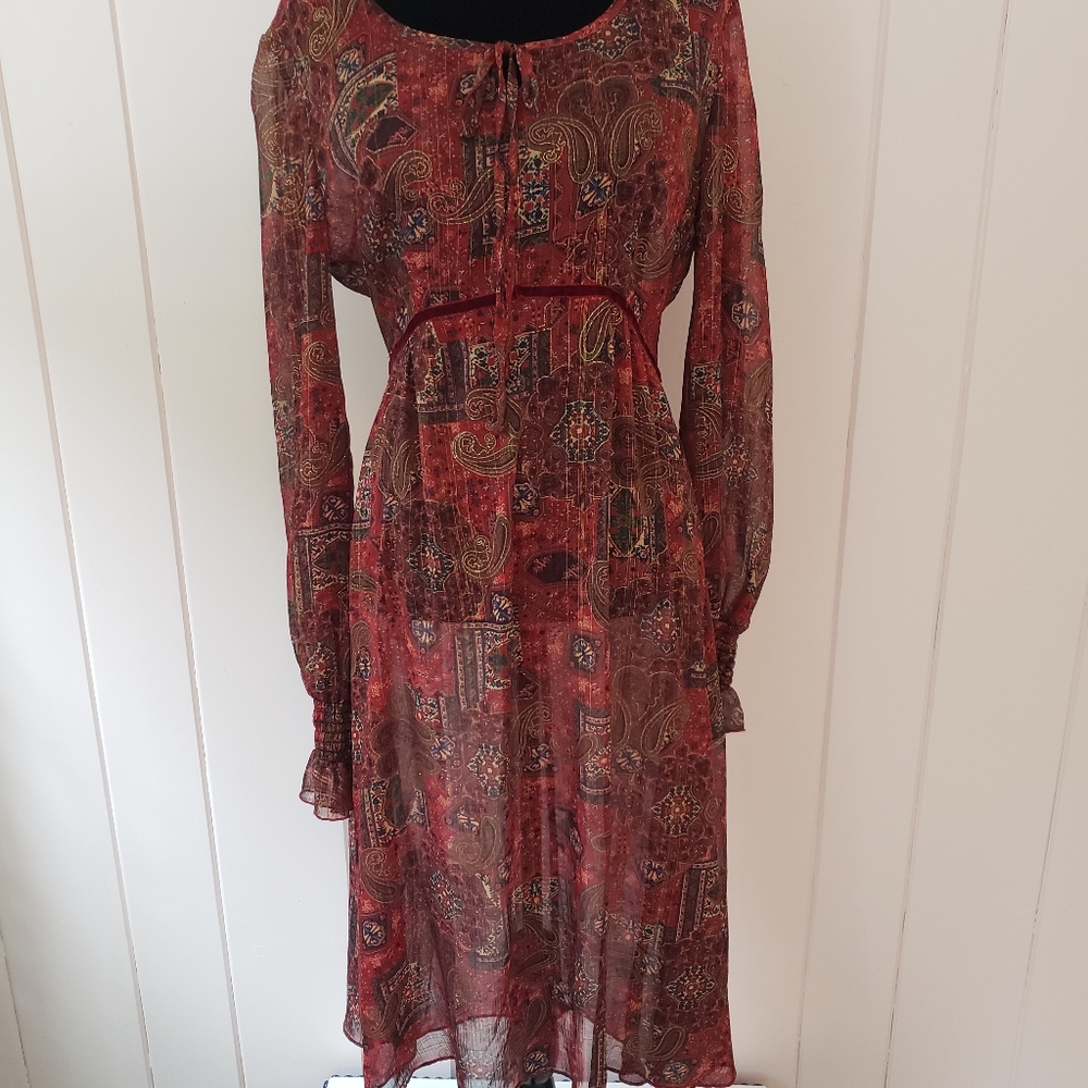 Vintage Paisley Dress